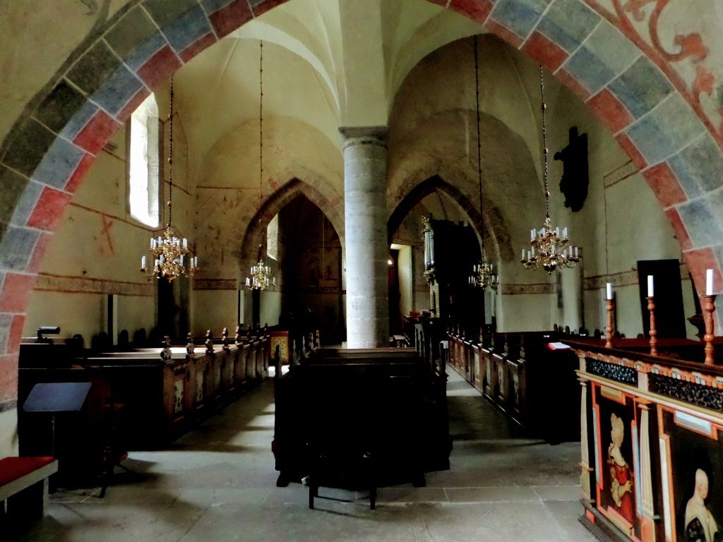 Inside church